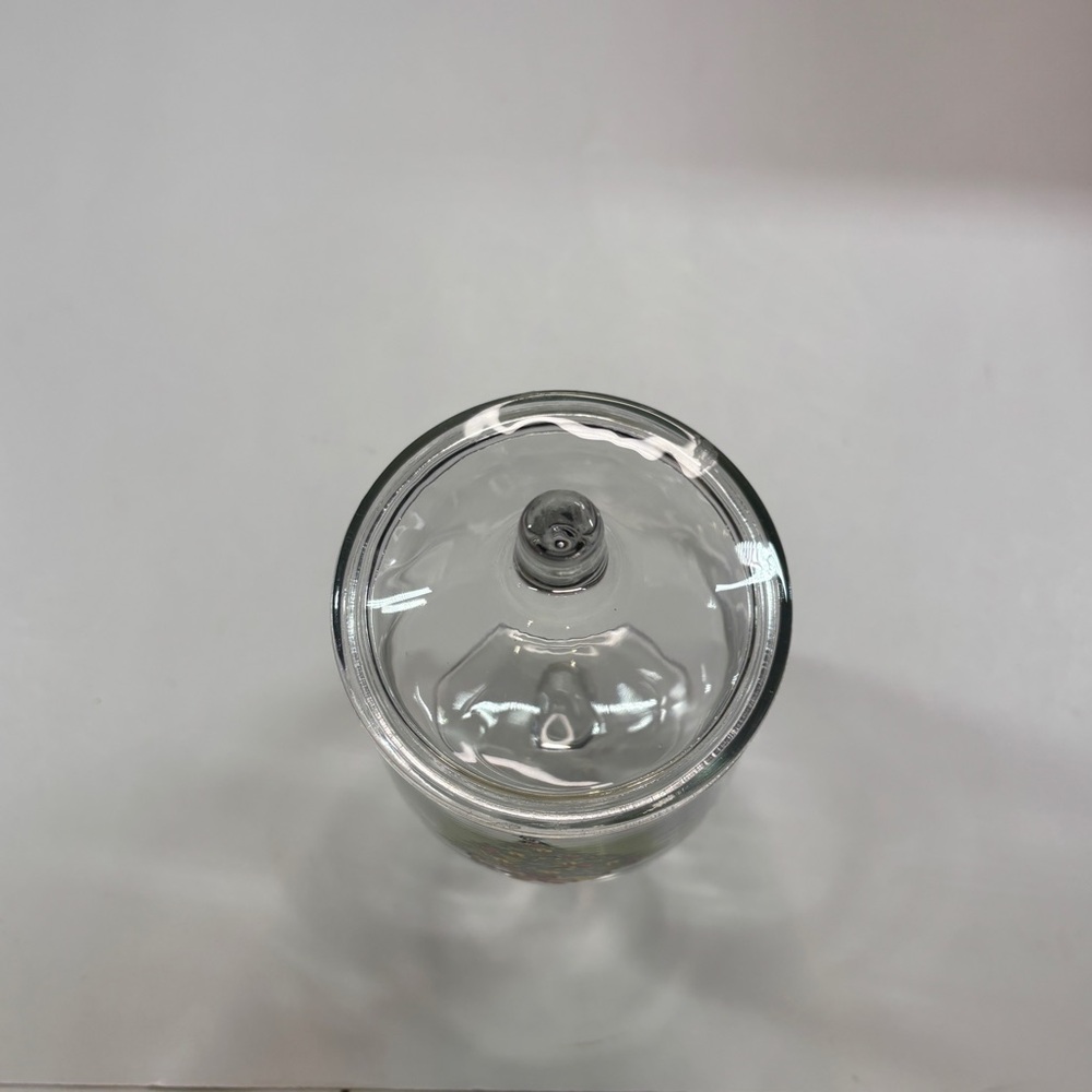 1985 CARLTON Christmas Tree Clear Glass Footed Candy Apothecary Jar - Picture 7 of 11